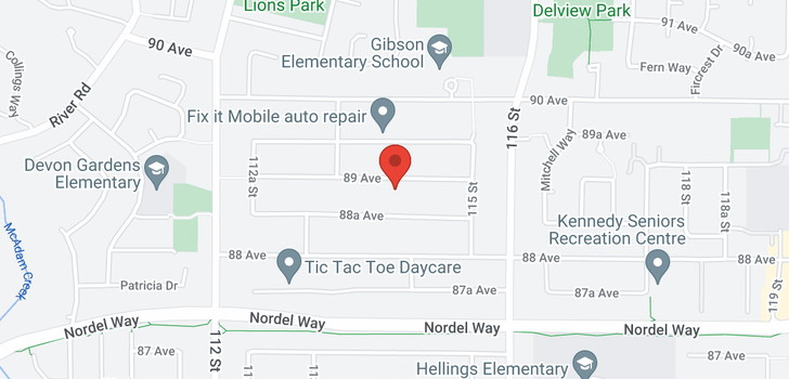 map of 11418 89 AVENUE